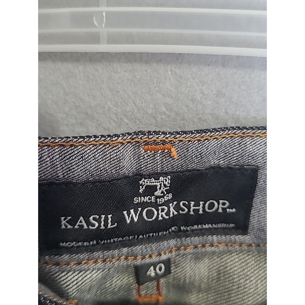 Kasil Workshop Jeans Men’s 40x34 Davidson Straight USA White Oak Cone Selvedge - Picture 11 of 15